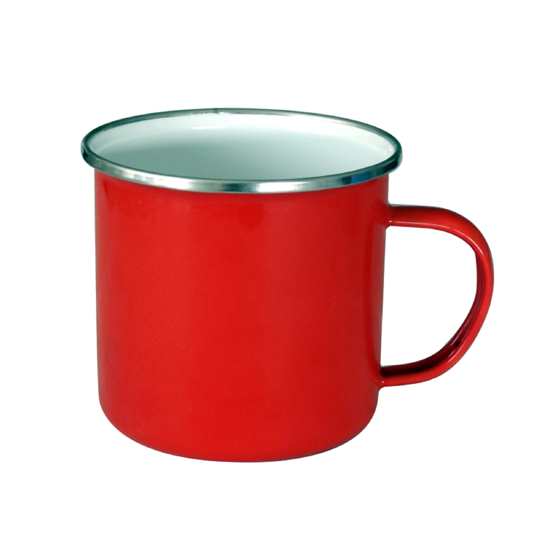 12 OZ Stainless Steel Rim Enamel Mug with Handle 3