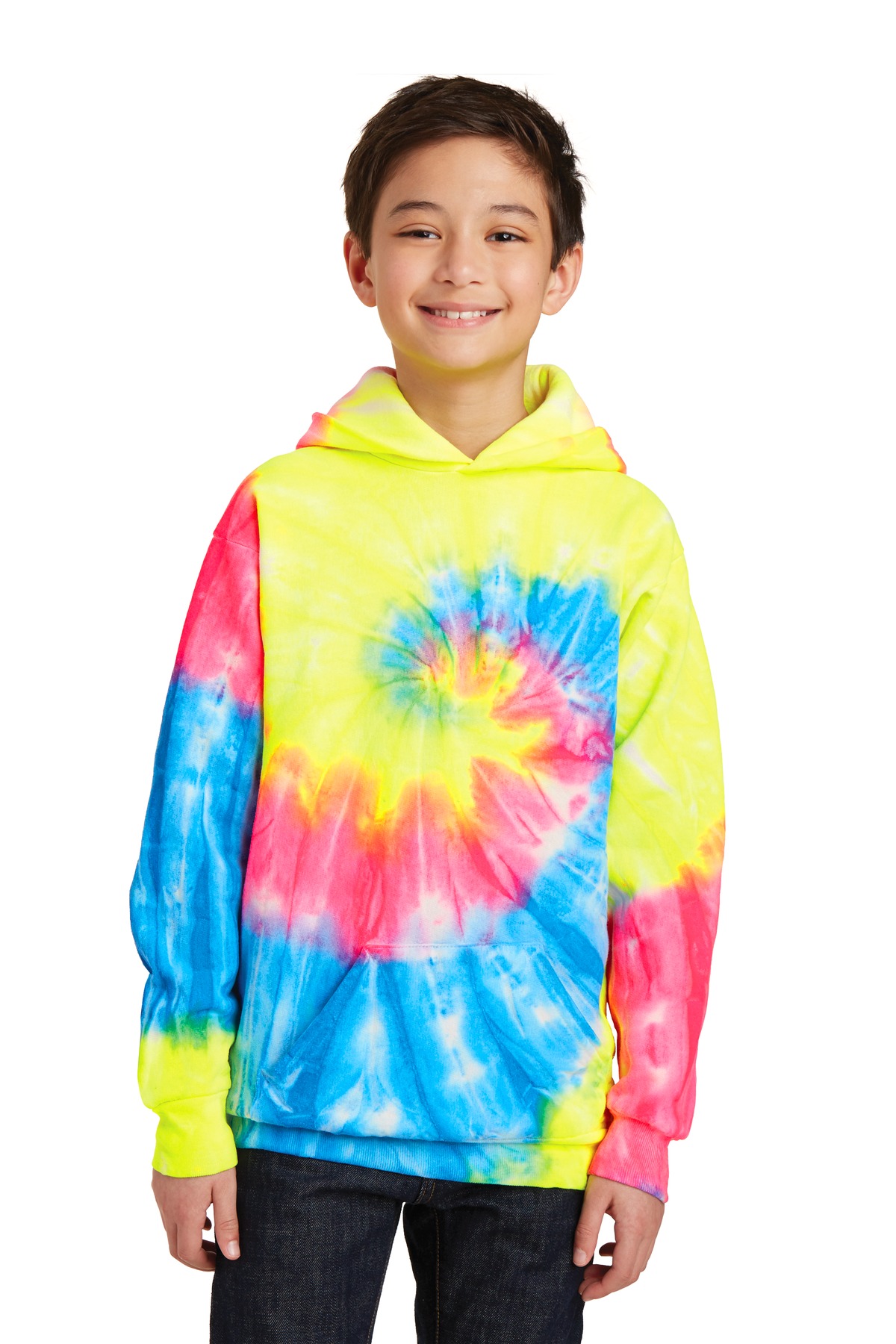 Port & Co Youth Tie-Dye Pullover Hooded Sweatshirt. PC146Y 14