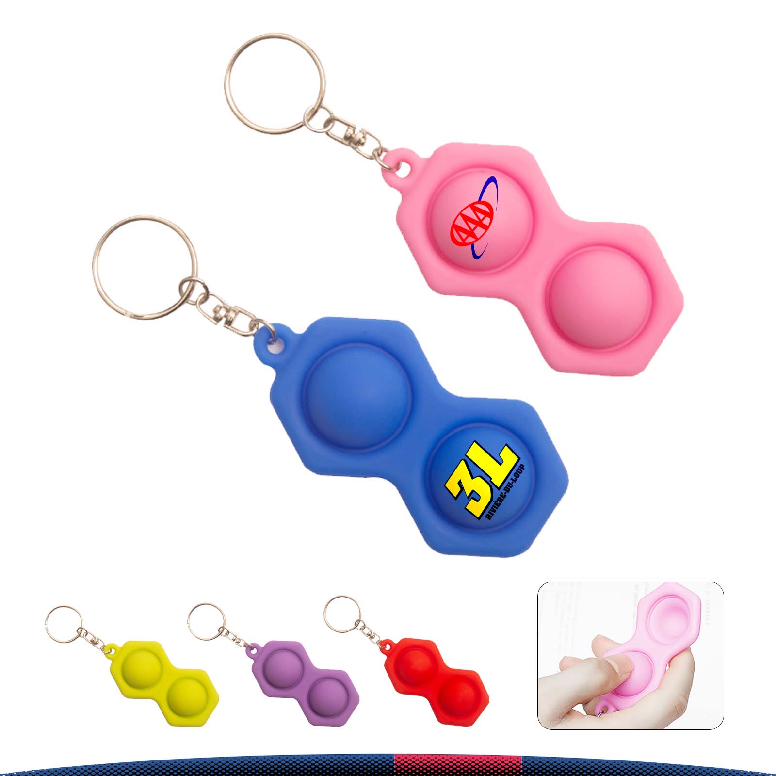 Panic Push Pop Bubble Keychain 5