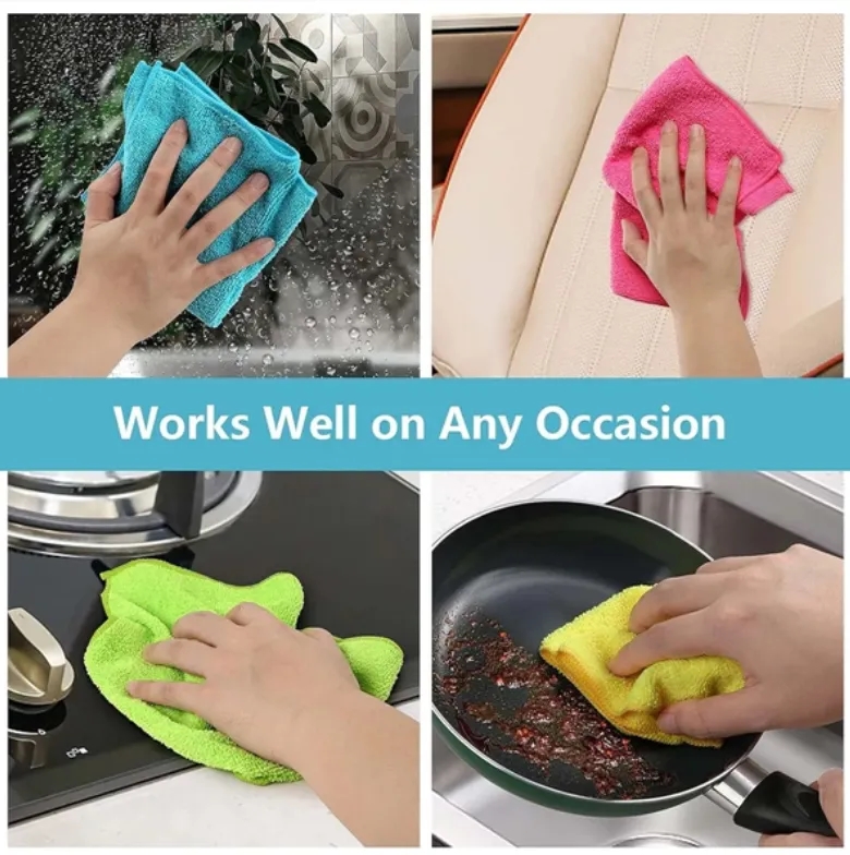 Reusable Microfiber Cleaning Cloth 12 x 12 Inch 6