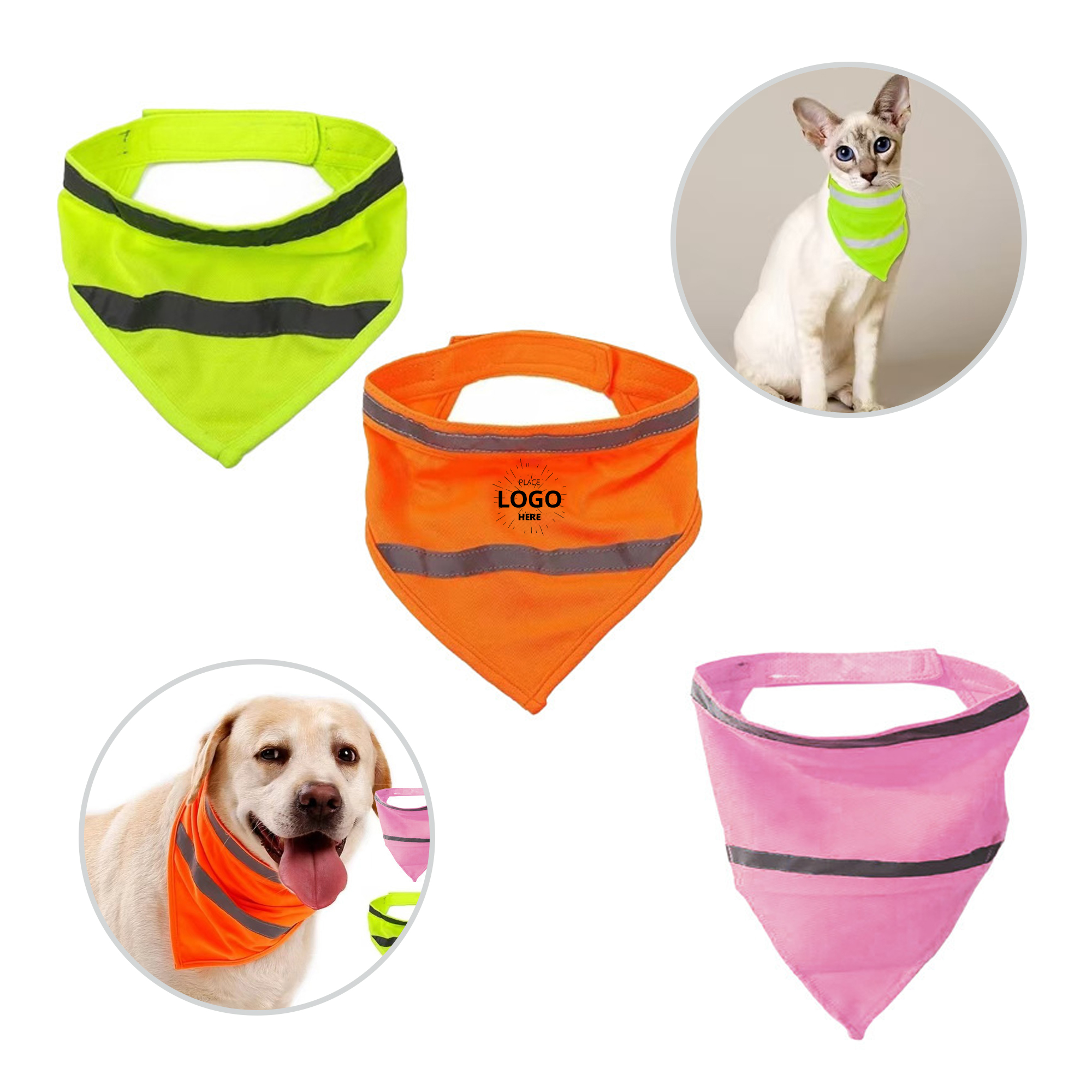 Pets Tringle Reflective Bandana Dogs Puppy Bibs Scarf 1