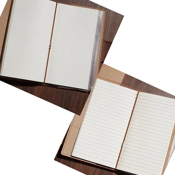 PU Leather A6 Zipper Notebook with Card Slots Dual 10