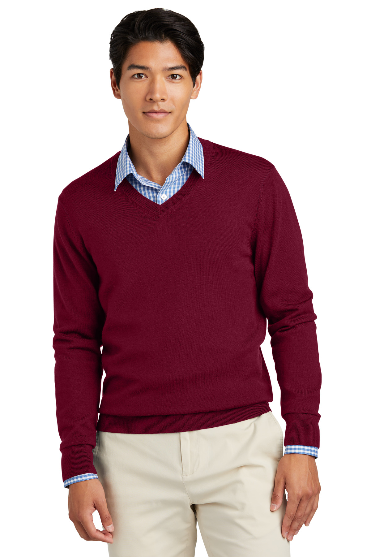 Brooks Brothers Washable Merino V-Neck Sweater BB18410 17