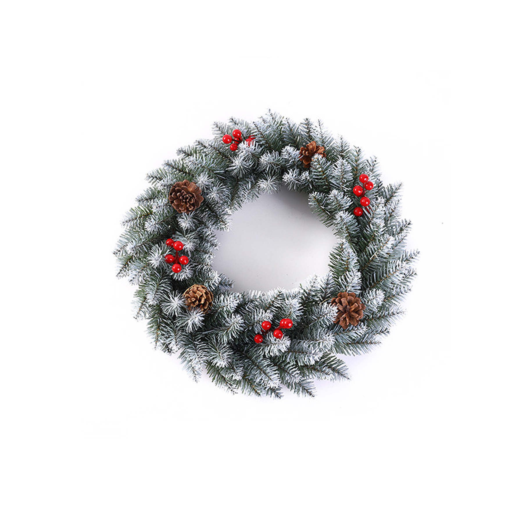 Front Door Christmas Wreath Decorations with Pine Cones 5