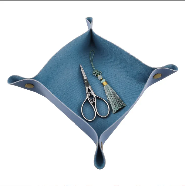 Leather Storage Basket Tray 4