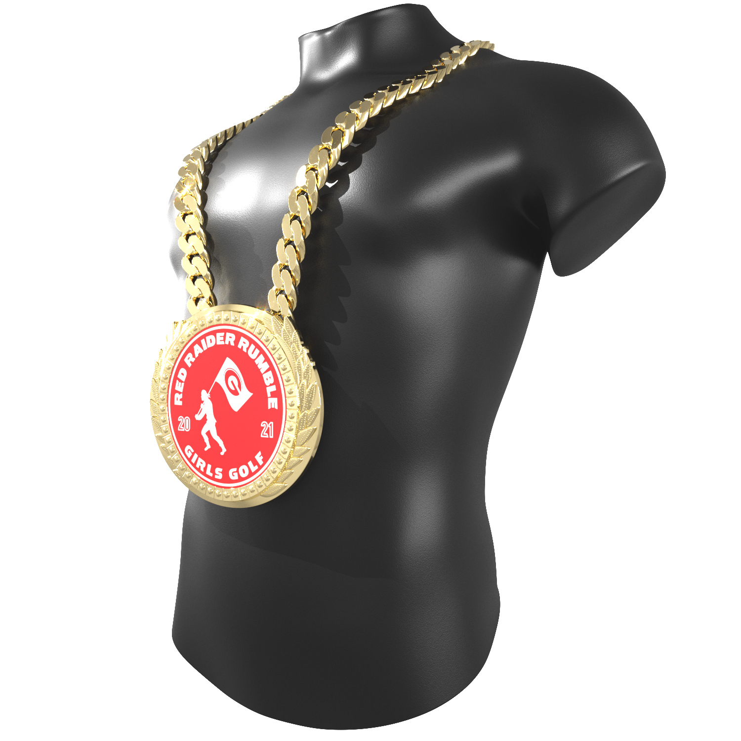 Express Vibraprint® Lite Champ Chain Medal w/ Plastic Chain 7