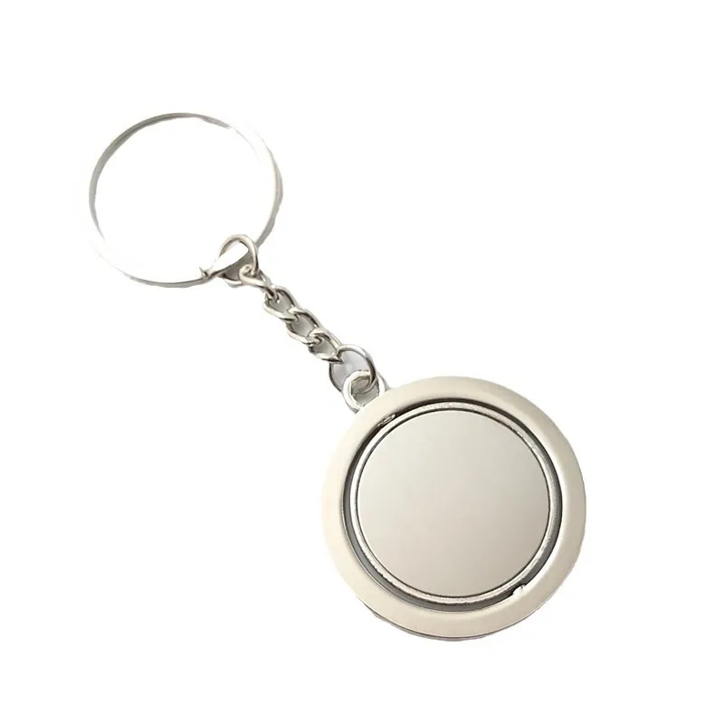 Zinc Alloy Circular Rotating Key Chain 6