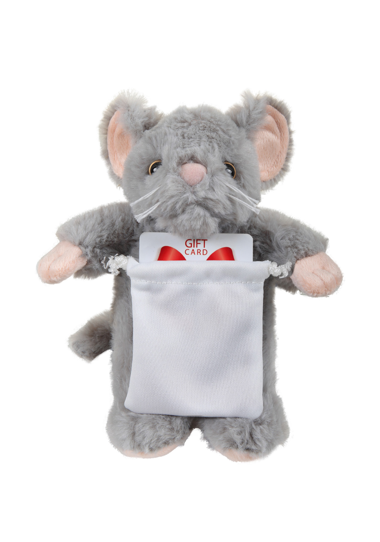 soft plush Mouse with gift card sack 4