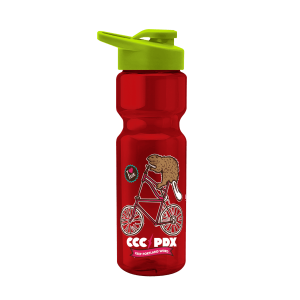 Blazer 28oz Transparent Bike Bottle w/Drink-thru Lid 1678