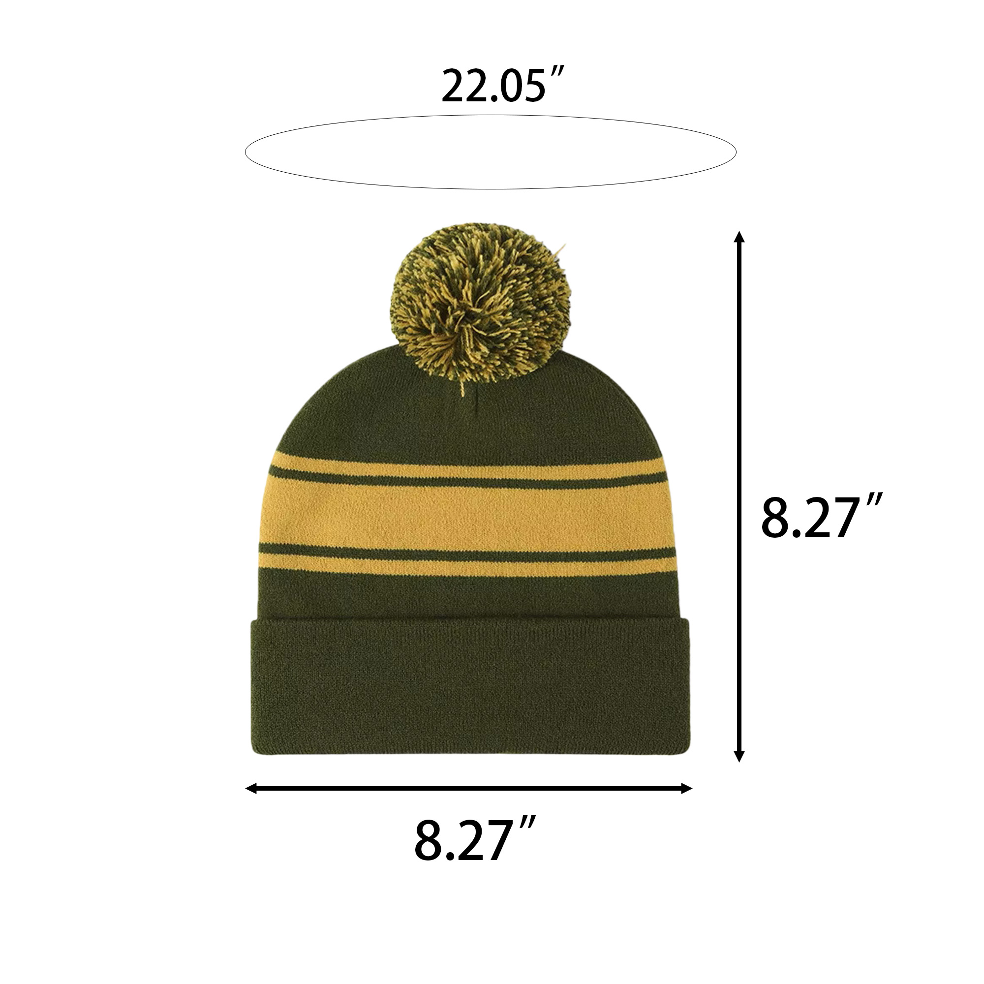 Personalized Striped Beanie Hat 2