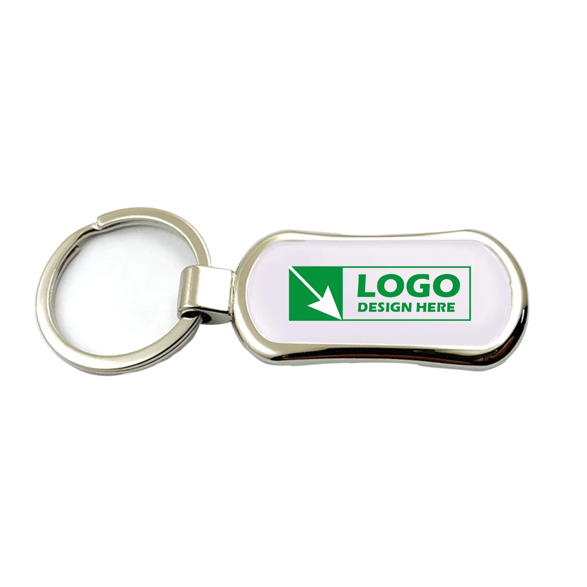 Zinc Alloy Keychain with Domed Decal Insert MOQ 100PCS 1