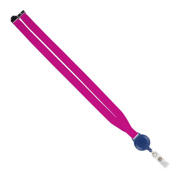 IMPORT 3/4" Polyester Lanyard with Retractable Badge Reel and IPH7 back of neck convenience release. 79