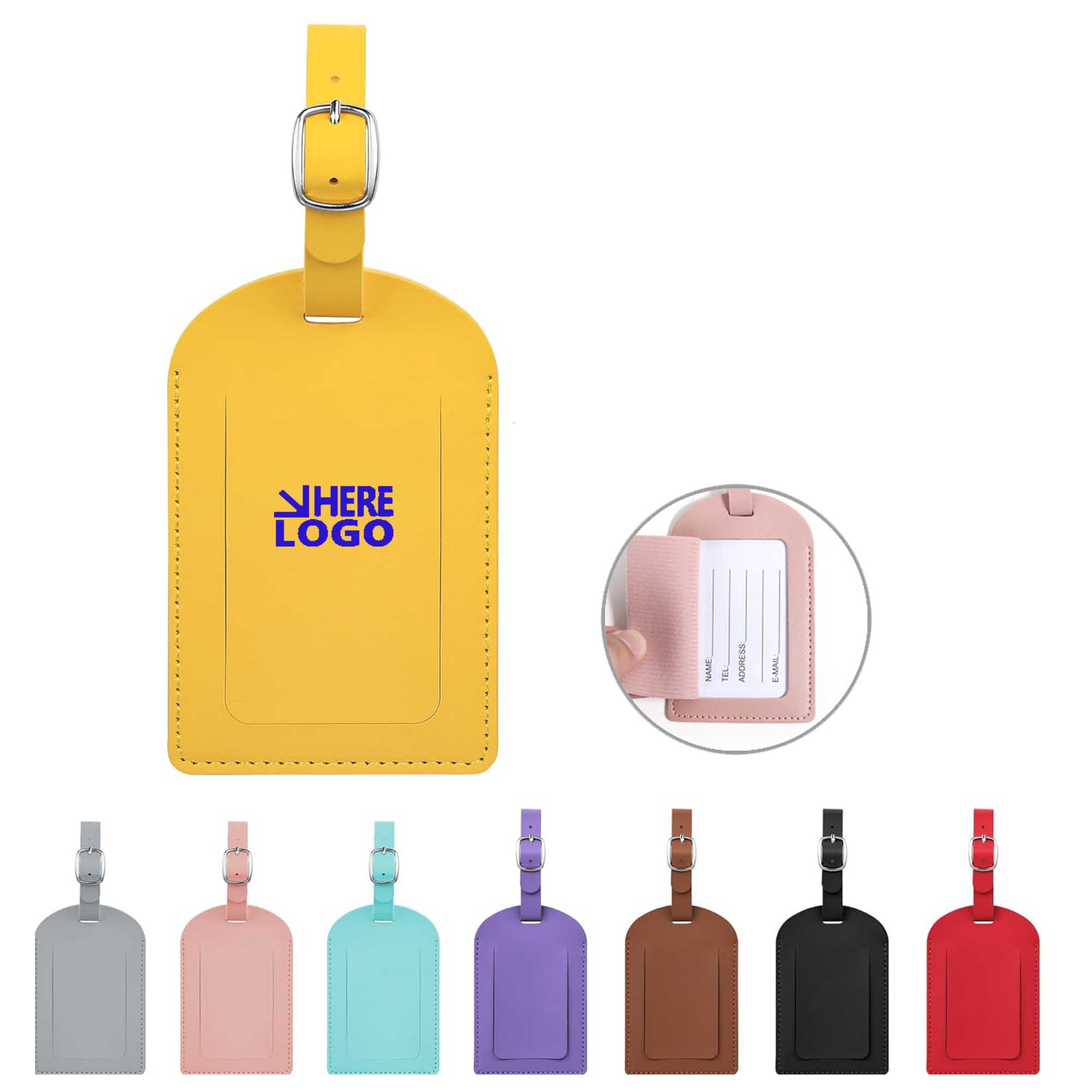 MOQ50 Leather Luggage Tags 2