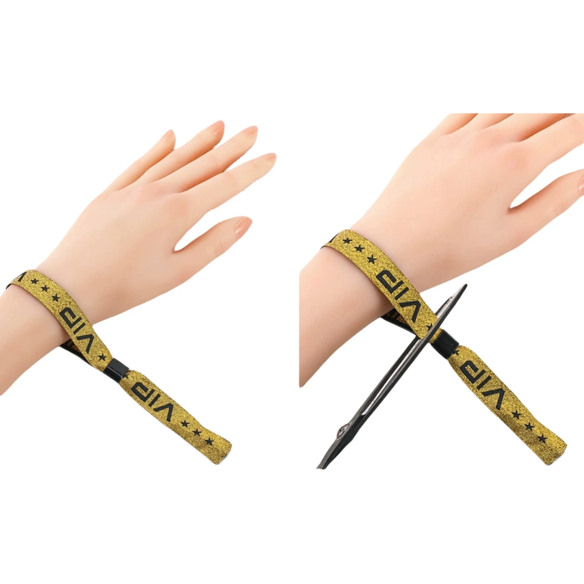 Customizable Gold Identification Wristband With Buttons 10