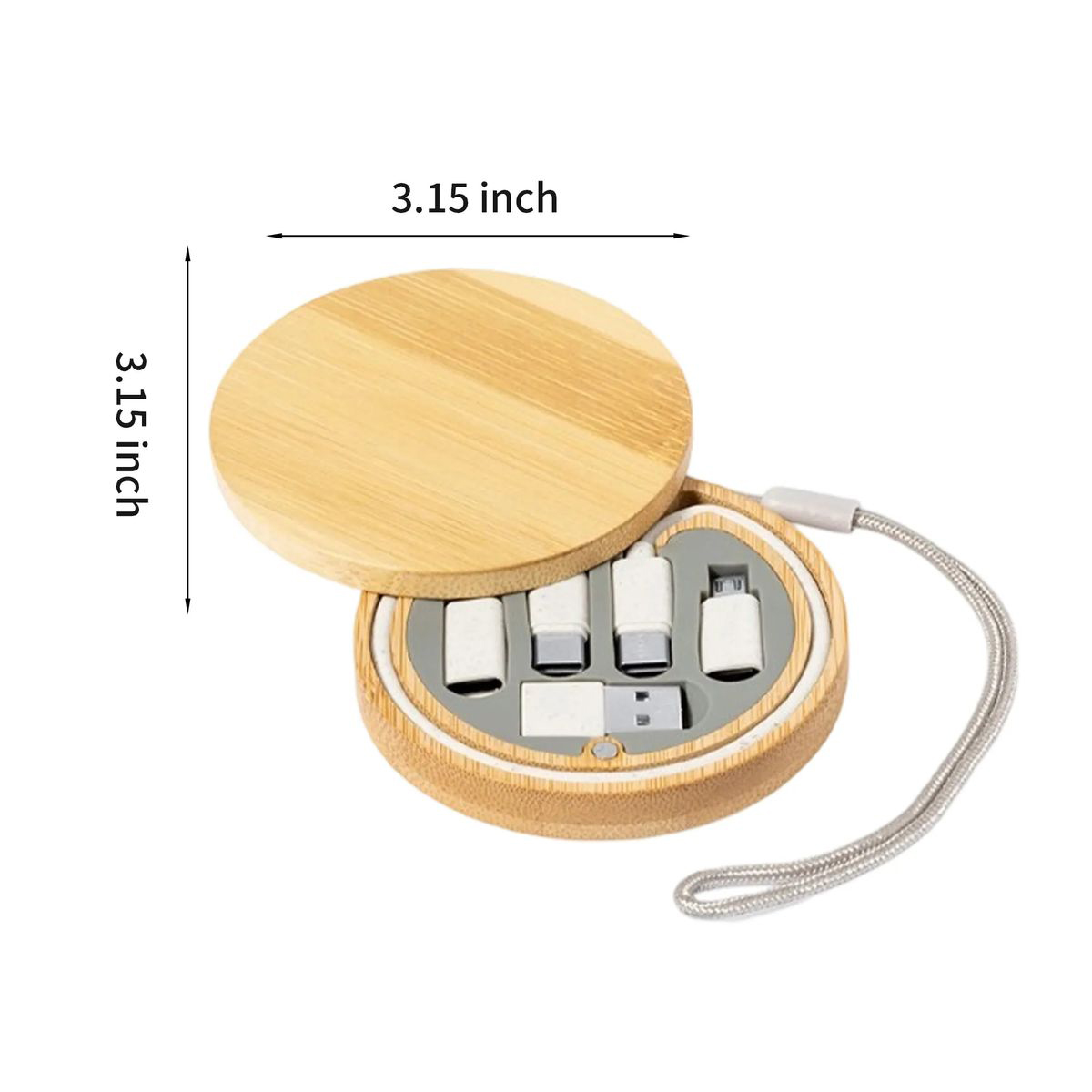 Wheat Straw and Bamboo Charging Accessory Set 3