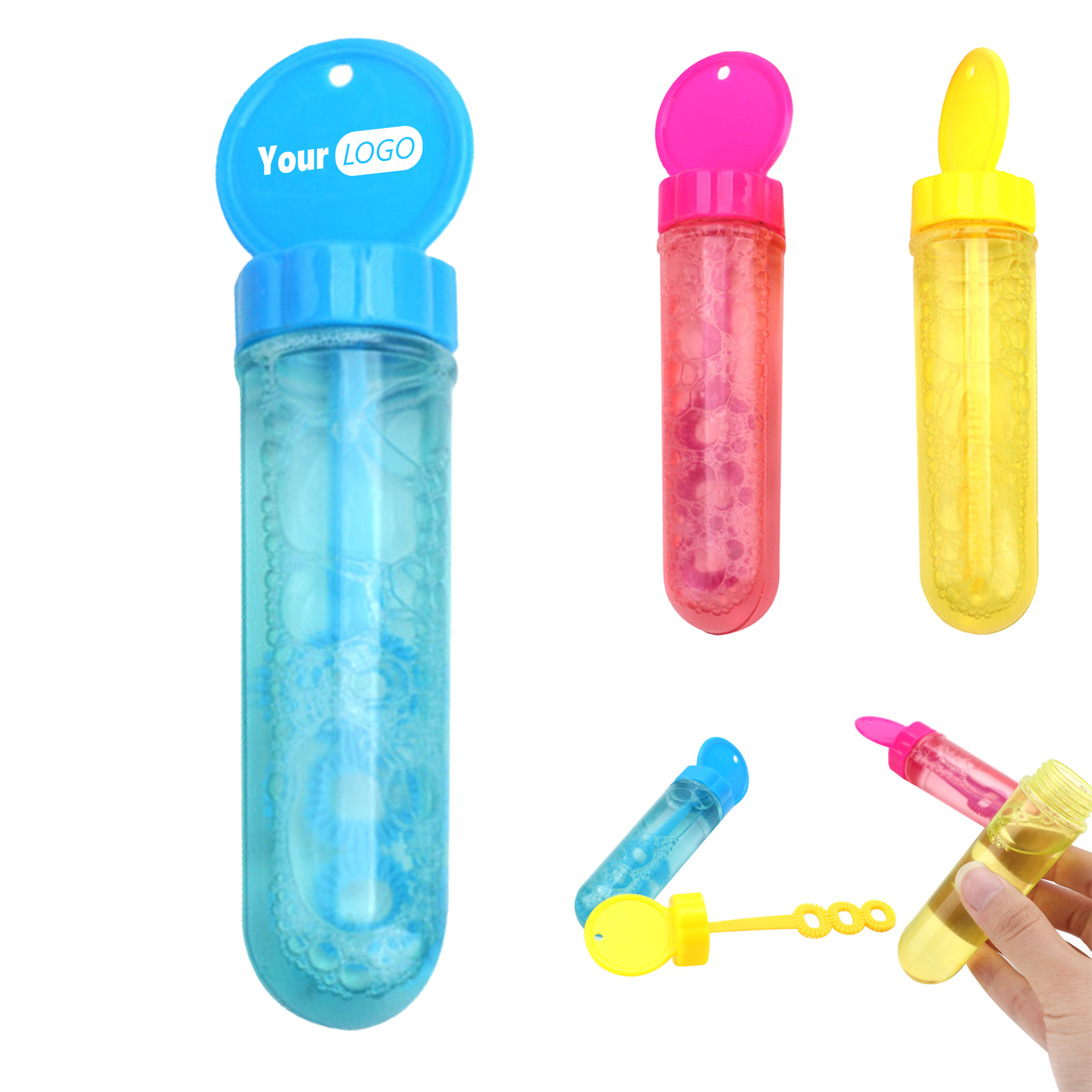 Plastic 10 Portable Interactive Toy Mini Bubble Water Stick 3
