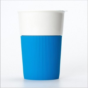 12oz Travel Ceramic Coffee Mug with Silicone Sleeve 6