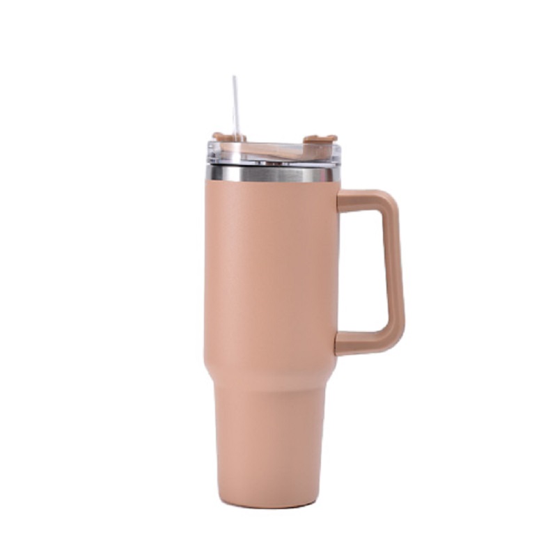 30 oz Vacuum Tumbler W/ Handle & Straw 13