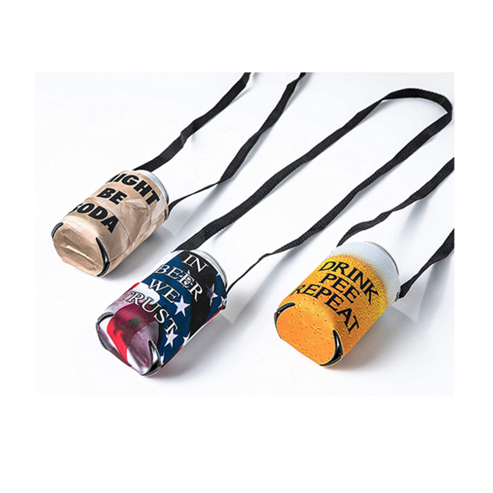 Neoprene Lanyard Can Coolie w/Strap, custom koozie with logo imprint 3