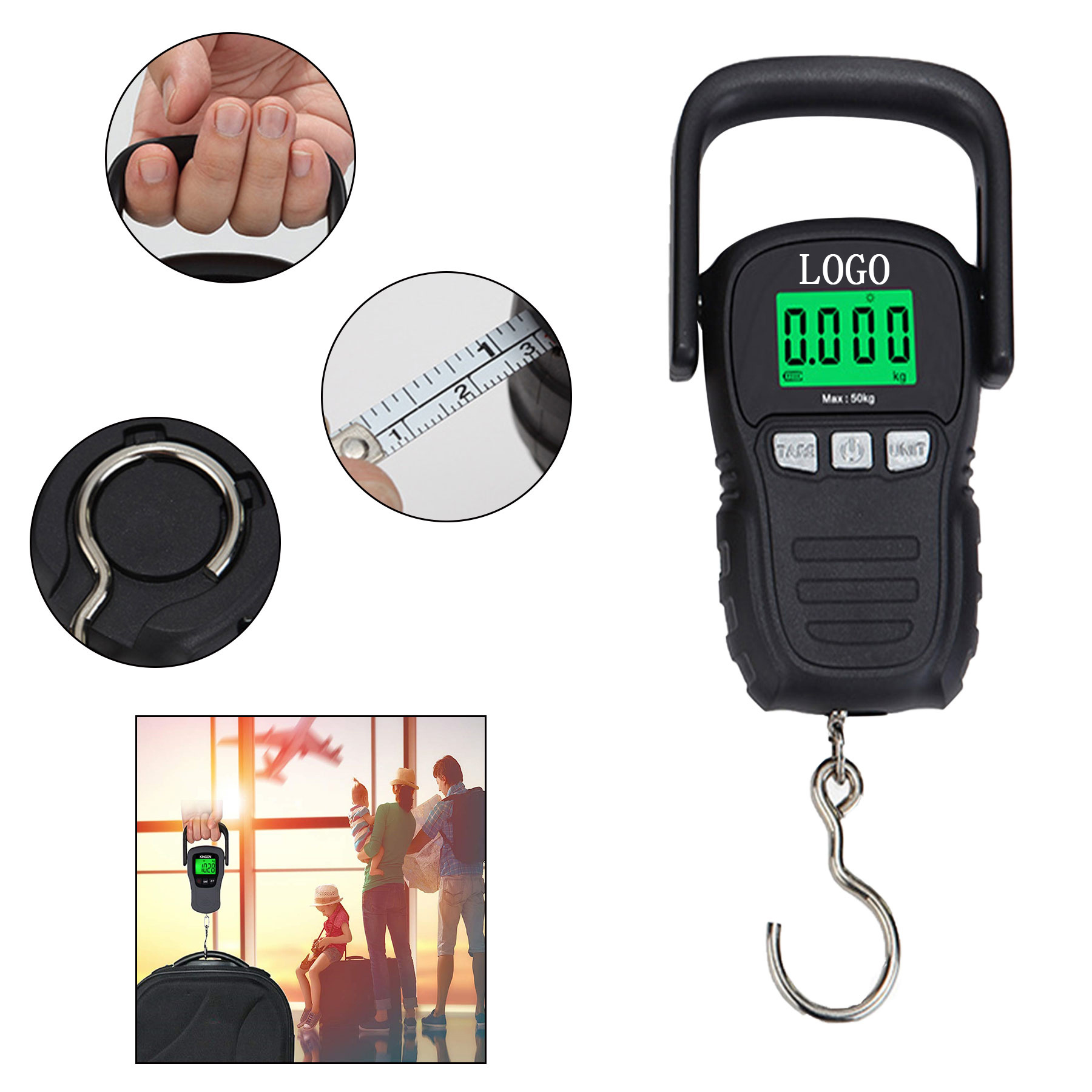 Hanging Hook Scale With Measuring Tape 2