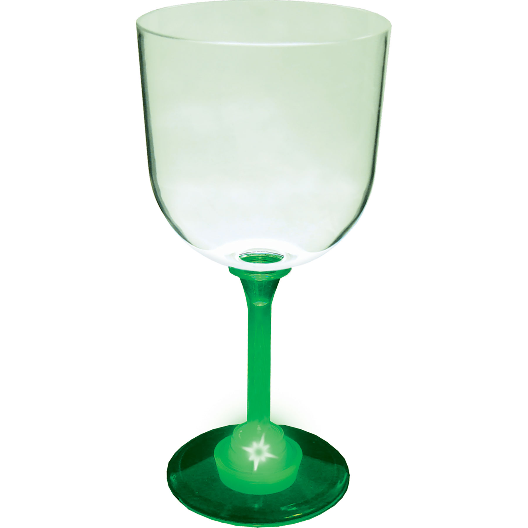 14oz Light Up Standard Stem Plastic Wine Goblet 16