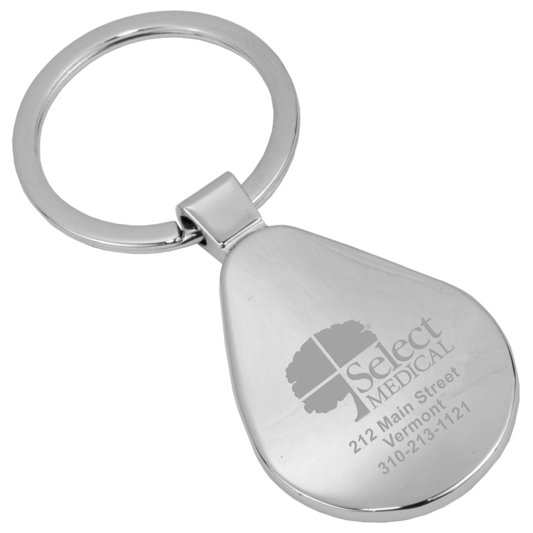 "Raindrop" Economy Laser Engraved Metal Key Holder 5