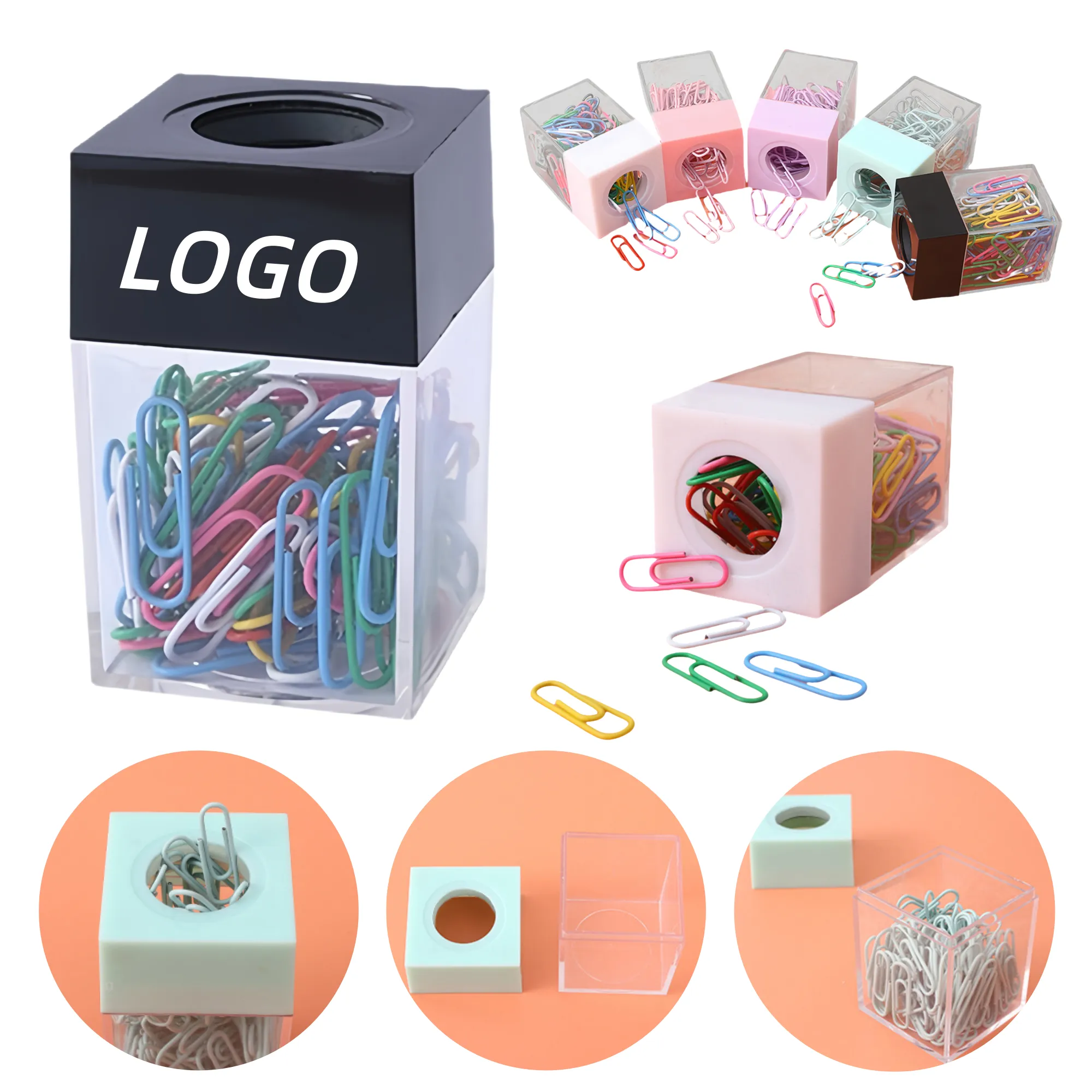 Paperclip Storage Case with Magnetic Top 2