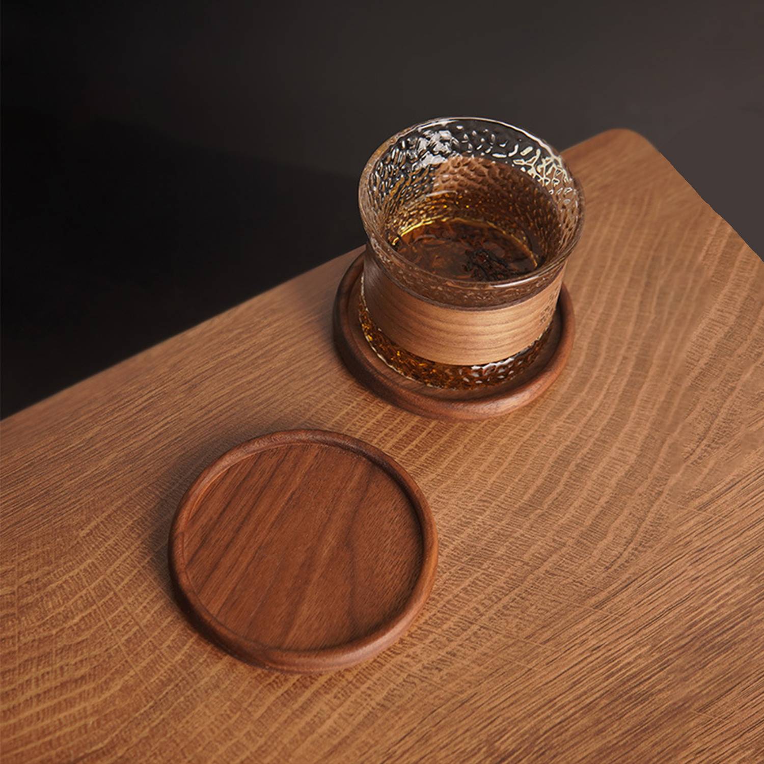 Black Walnut Wood Insulated Coaster 4