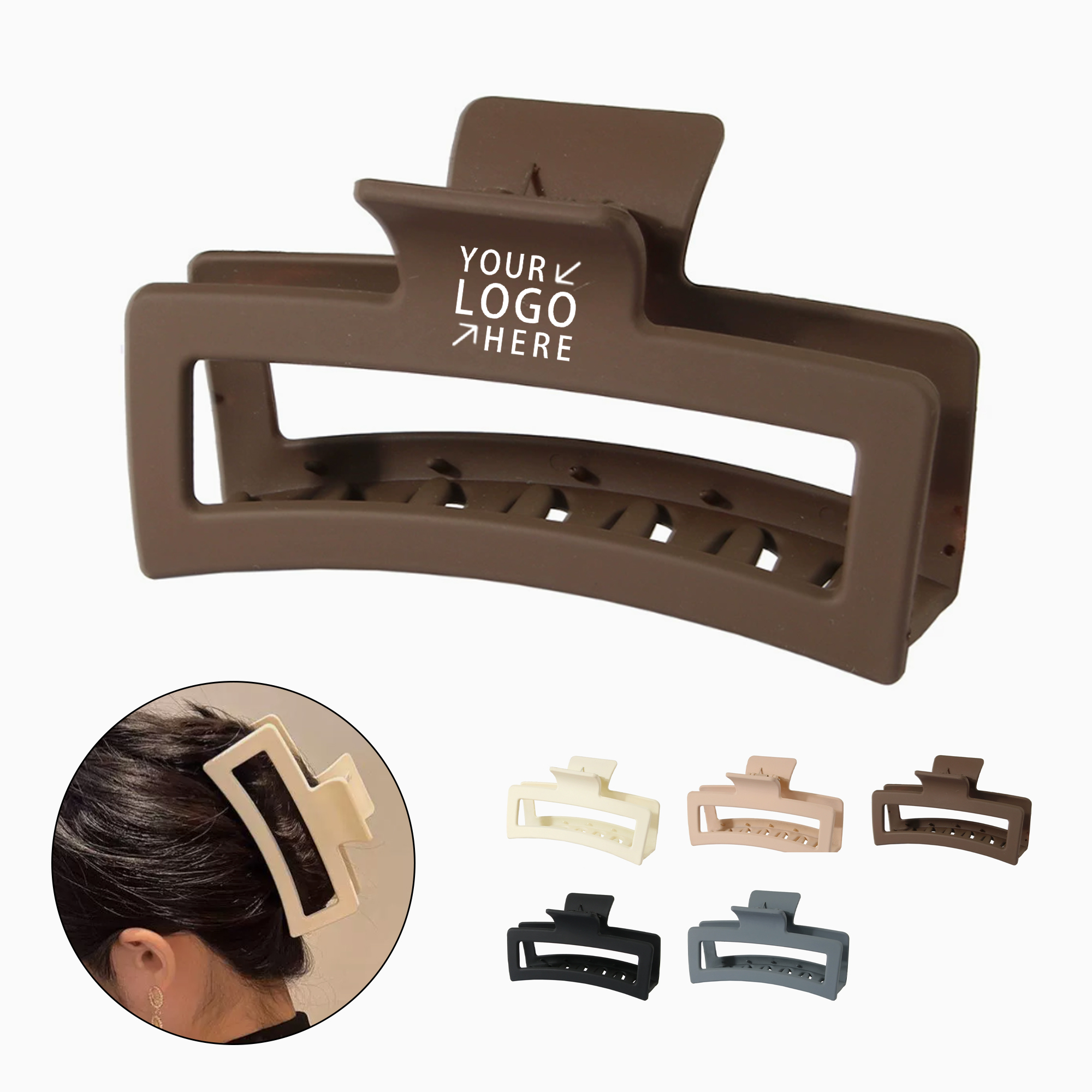 5" Rectangle Hair Claw Clip 2