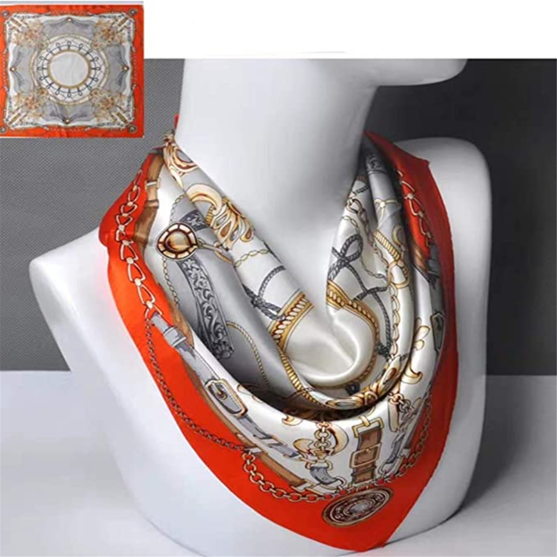 Square Silk Headscarf 4