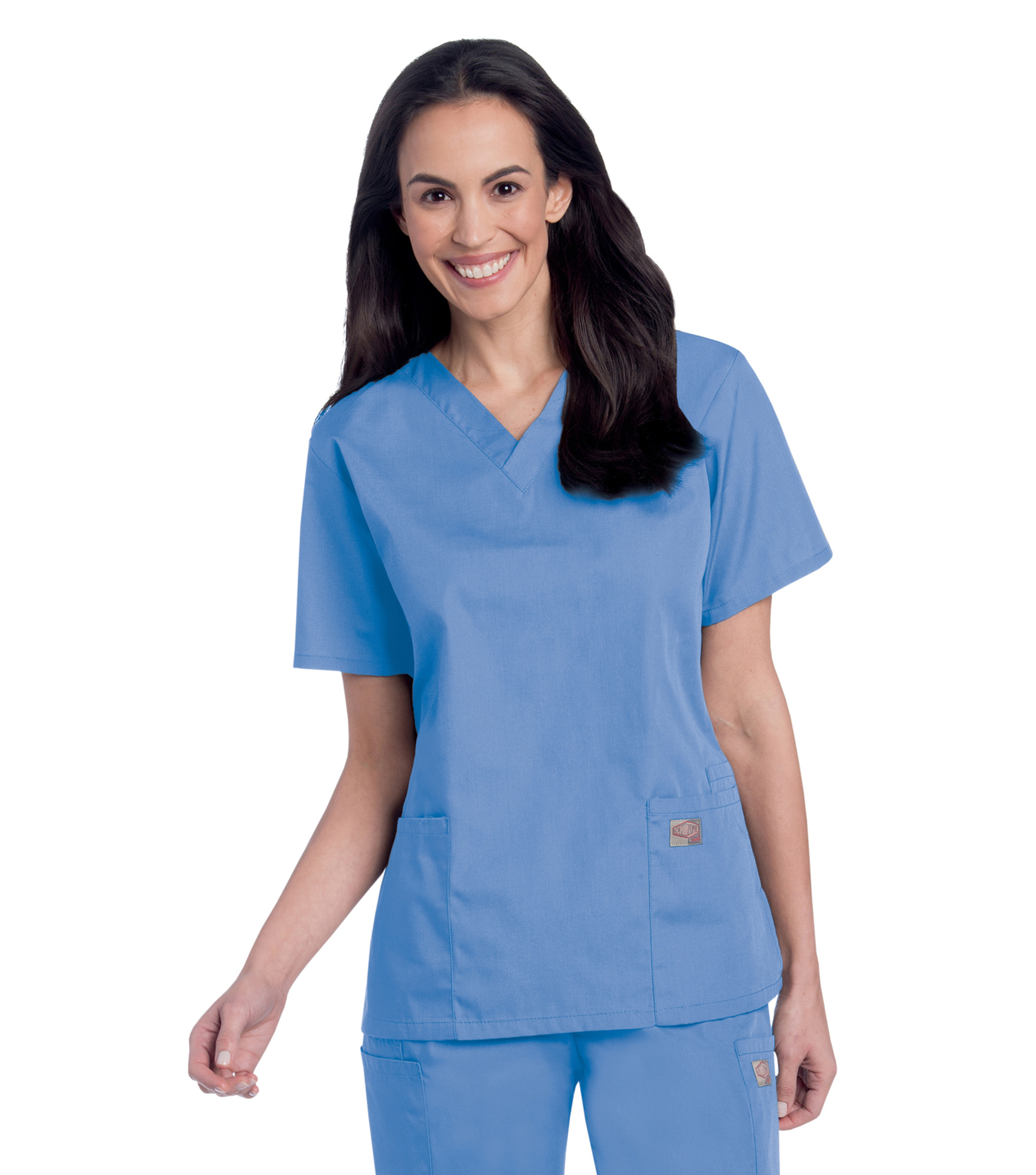 Landau - ScrubZone - Women's Three-Pocket Clean Back V-Neck Top 1