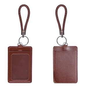 Key Ring PU Leather 2 Pockets Card Holder 17