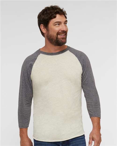 Unisex Baseball Fine Jersey Three-Quarter Sleeve Tee - 6930 28