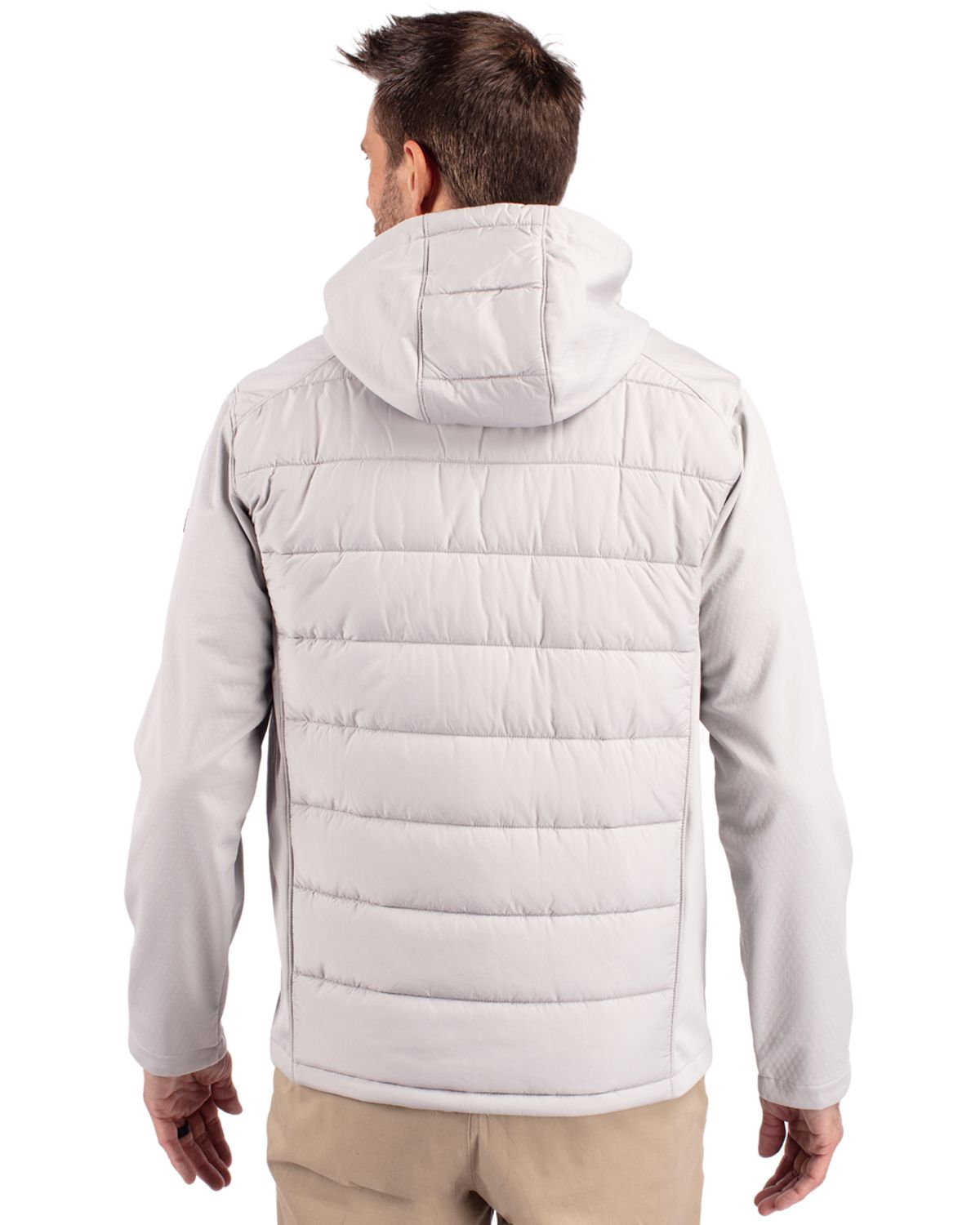 Cutter & Buck Evoke Recycled Honeycomb Fleece Mens Hybrid Full Zip Jacket 39