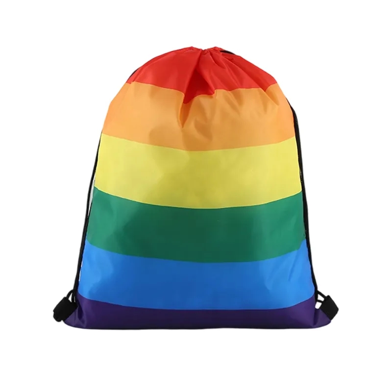 Rainbow Pride Drawstring Backpack 3