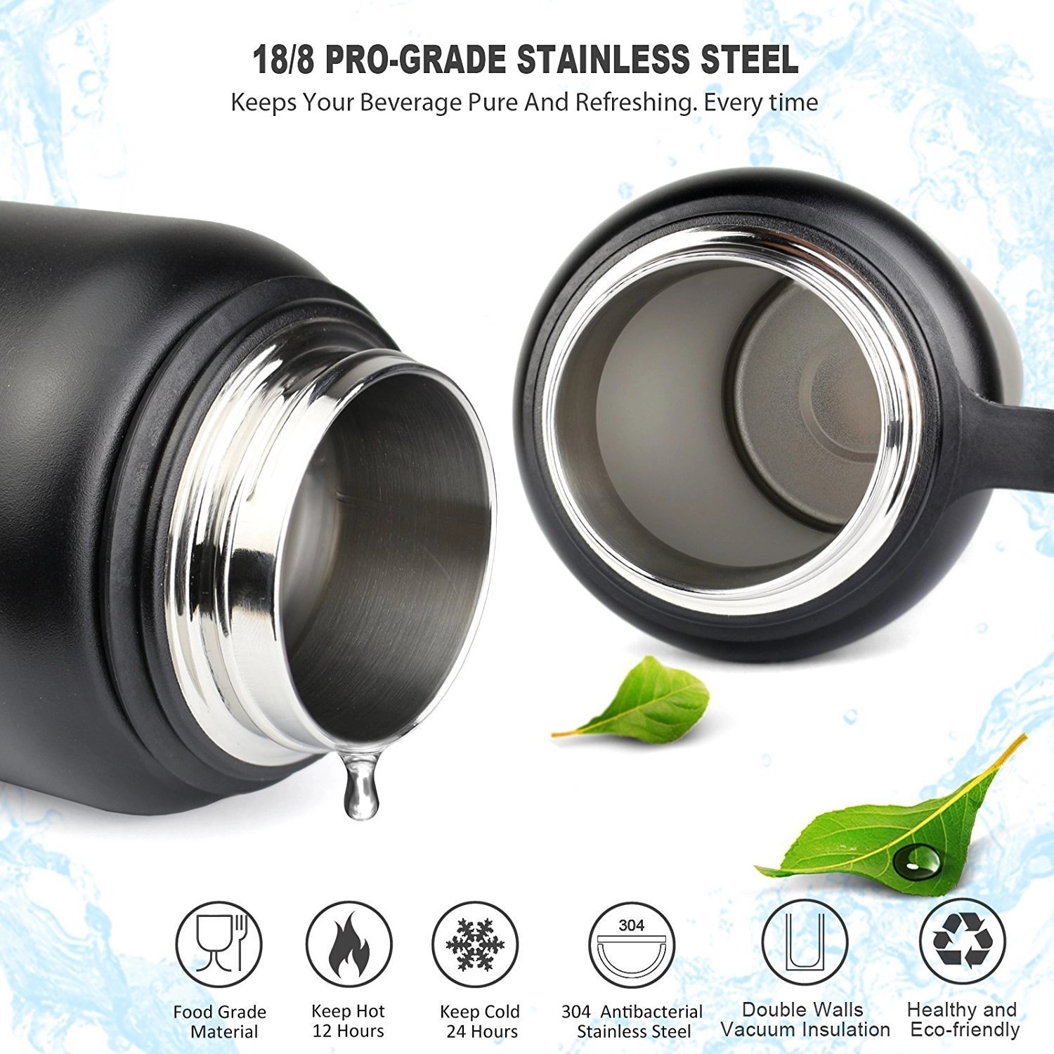37Oz Vacuum Insulated Stainless Steel Sports Water Bottle 4