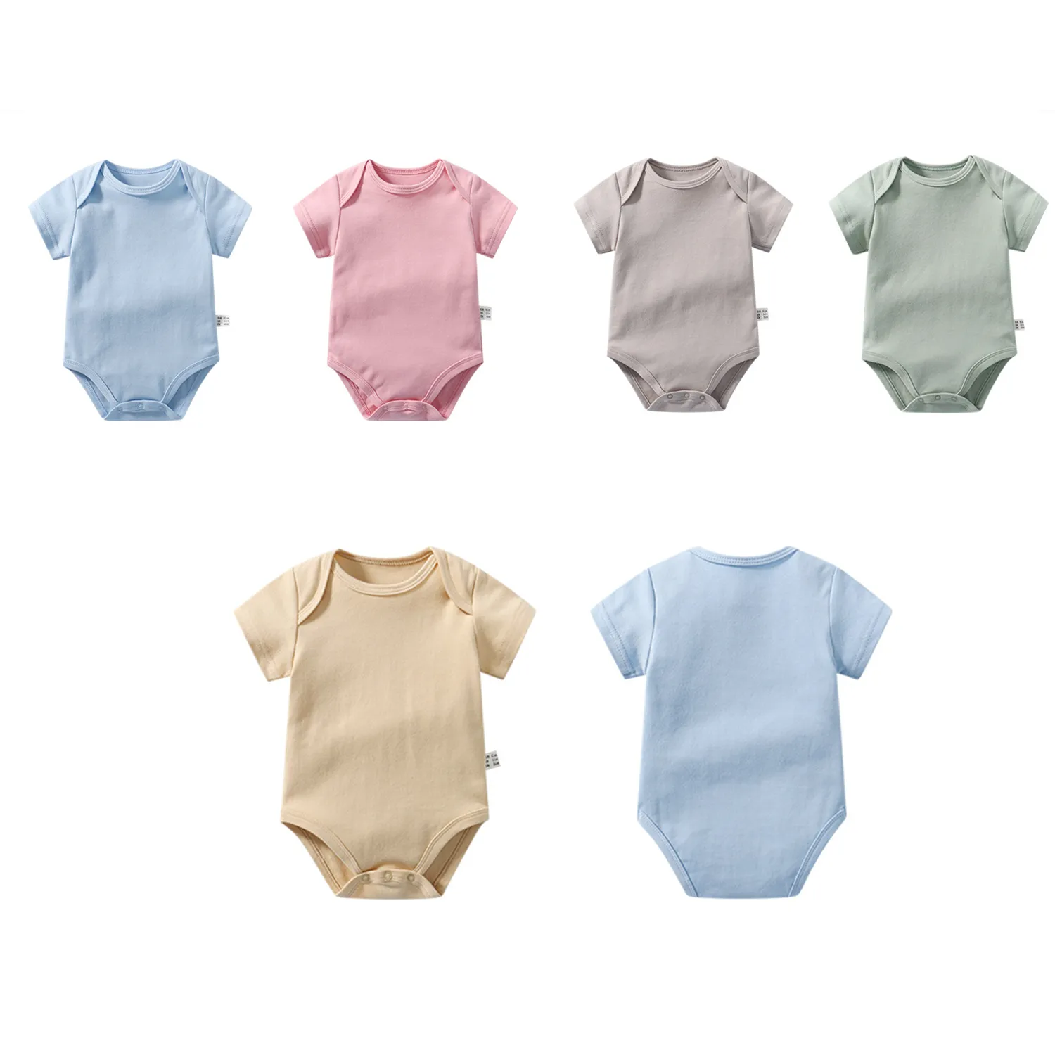 Unisex Cotton Baby Romper - Short Sleeve 4