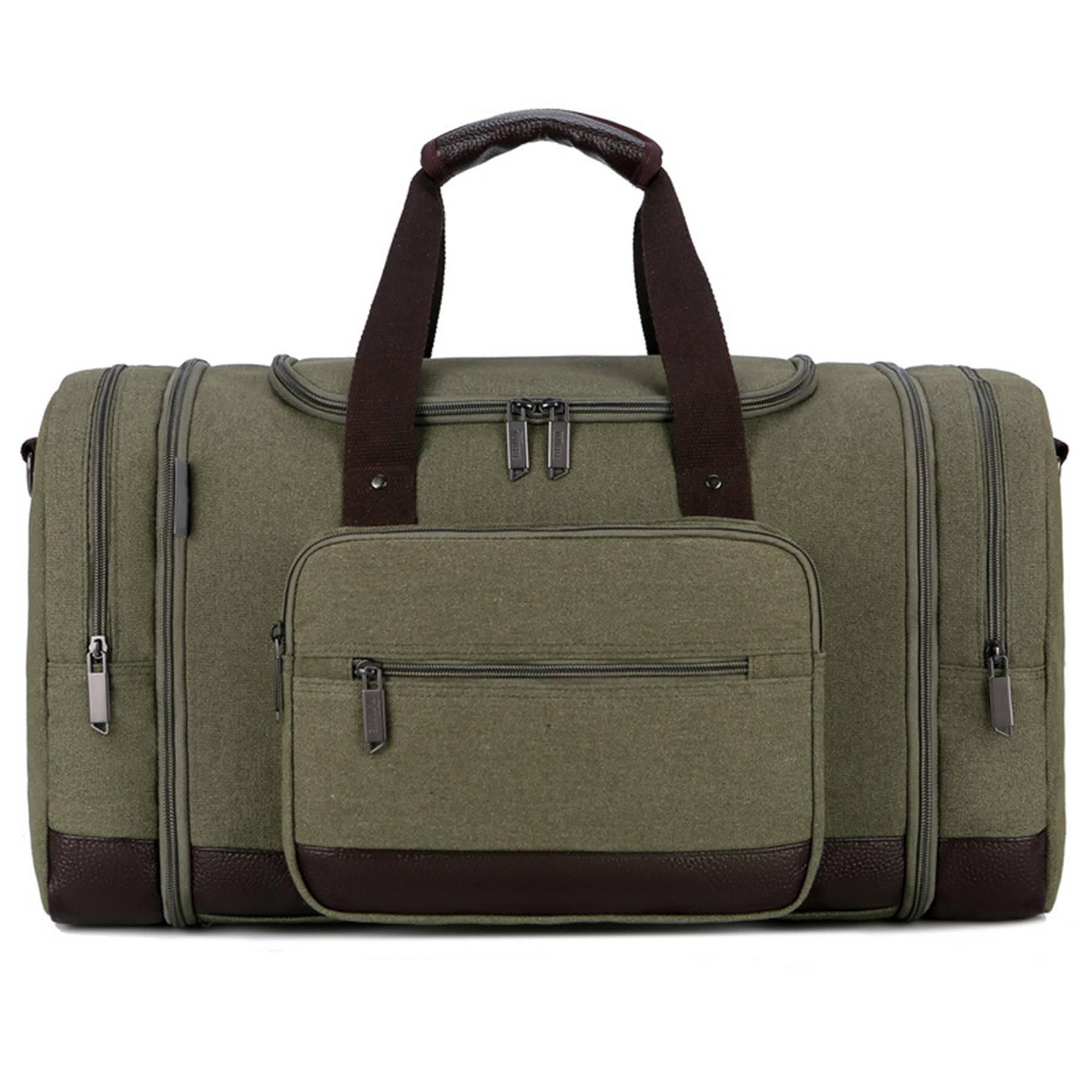 Canvas Shoe Compartment Travel Tote Duffel Bag 7