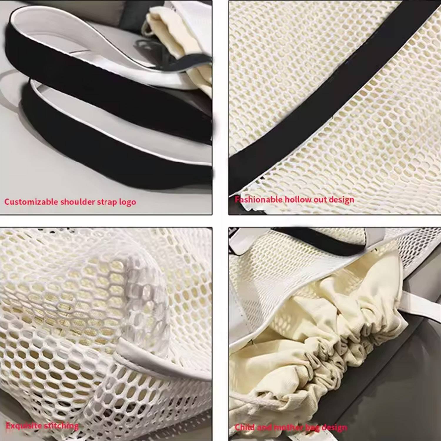 Women Mesh Bag Beach Tote 2