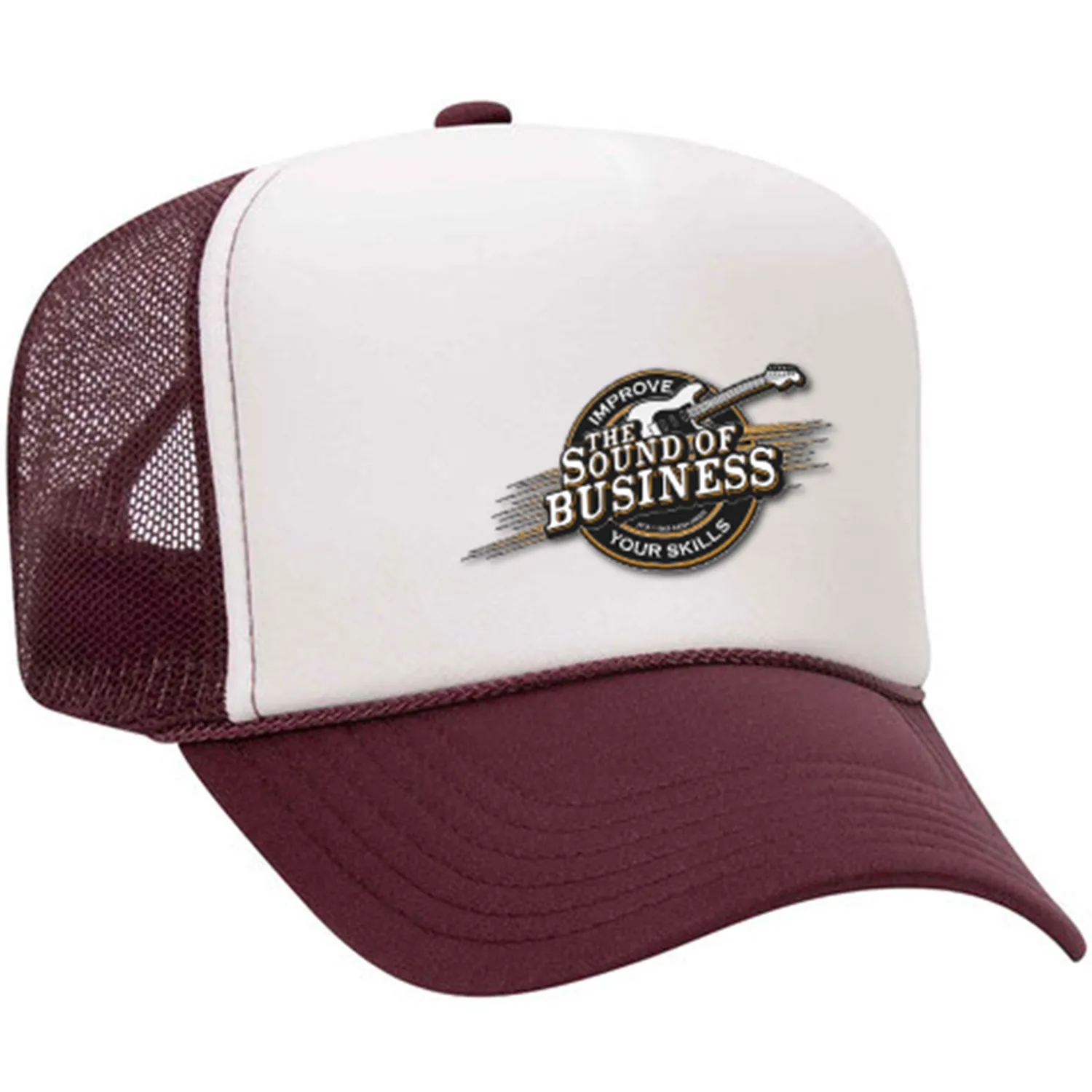 OTTO 5 PANEL HIGH CROWN MESH BACK TRUCKER HAT 75