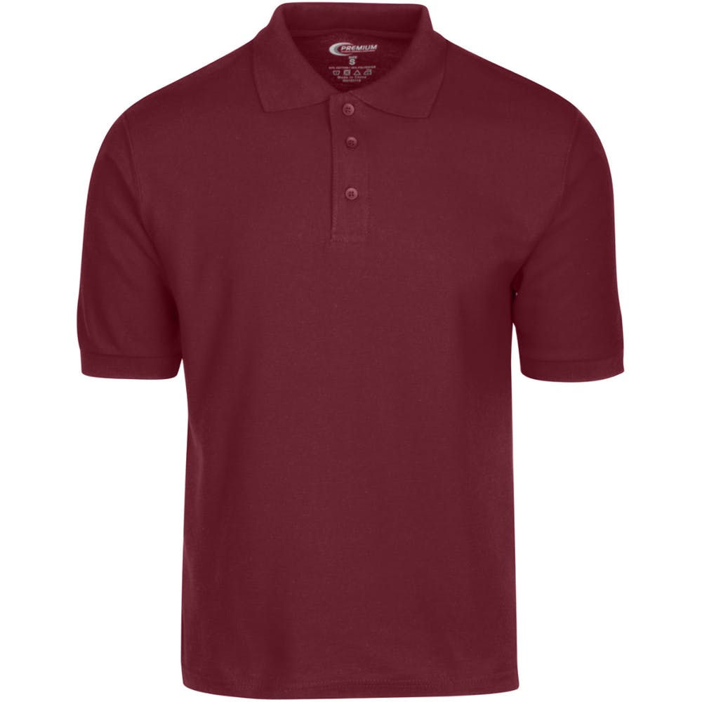 Men's Polo Shirts - Burgundy Size 2XL 2