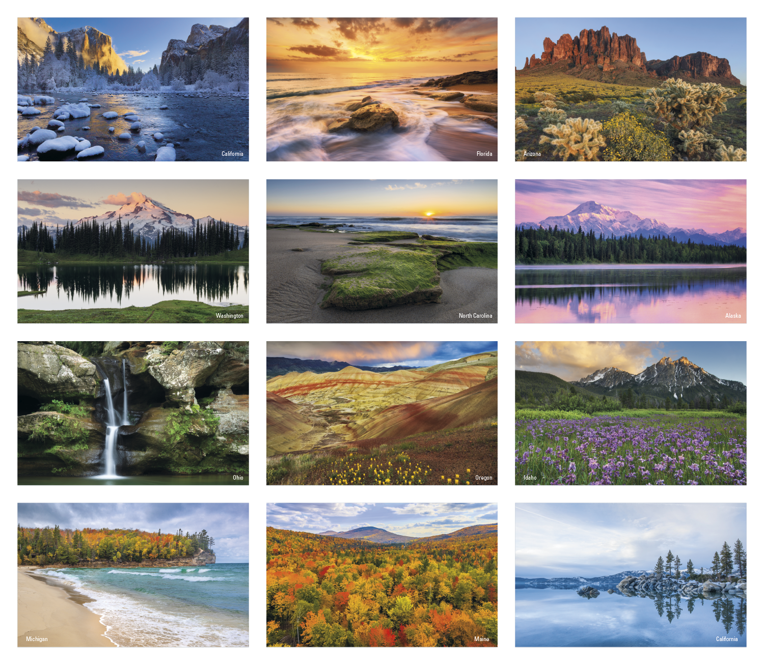 Press-N-Stick Scenic Calendar