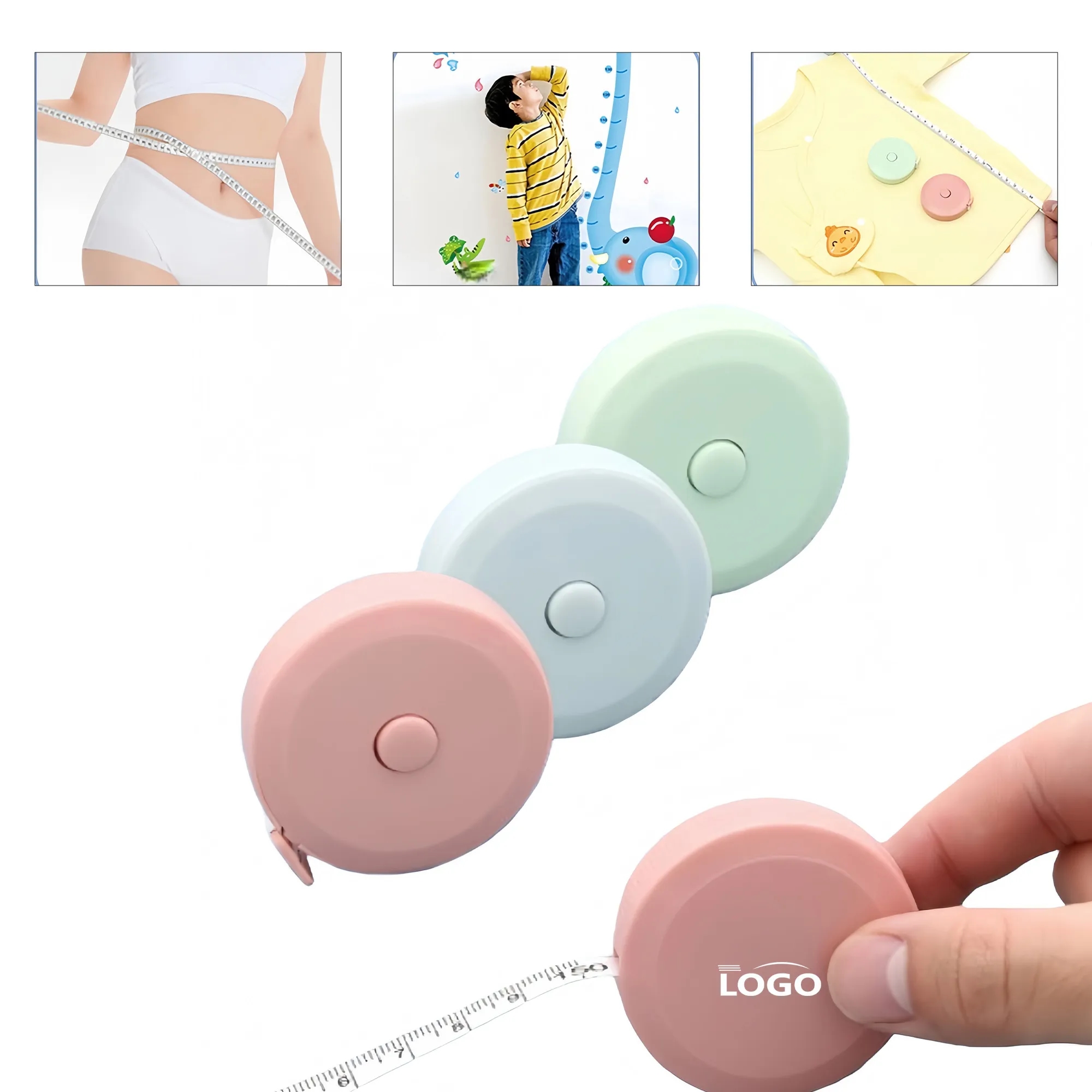ABS Mini Circular Retractable Tape Measure 1.5 Meter