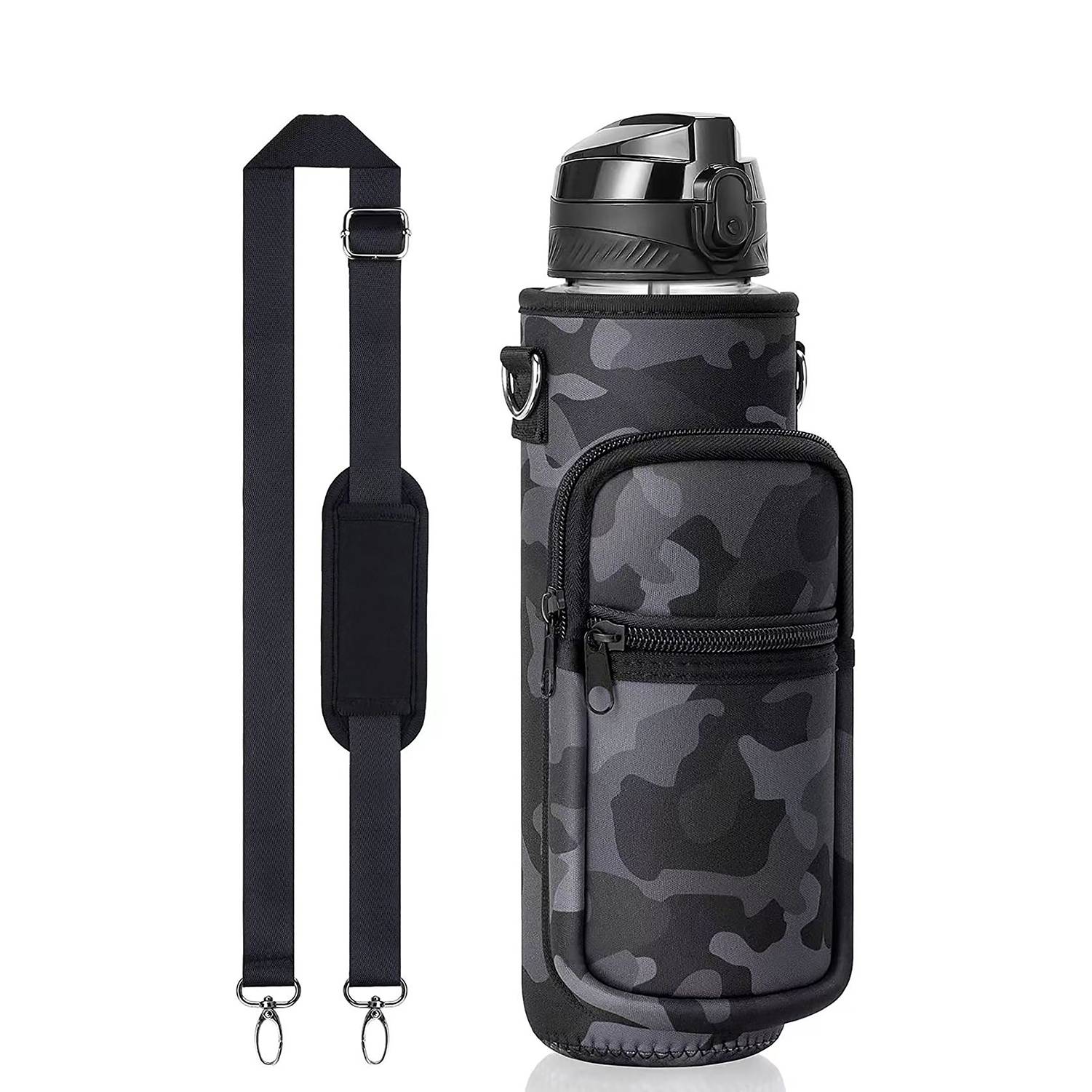 32oz Neoprene Water Bottle Sling Bag w/ Phone Pocket 2