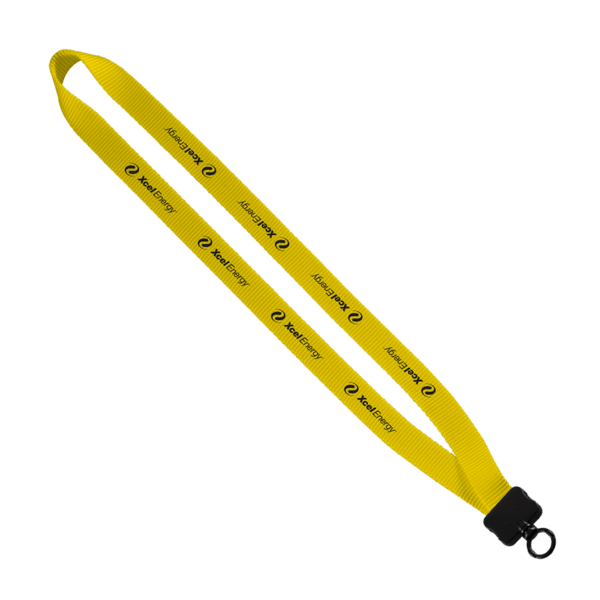 3/4" Smooth Nylon Lanyard with Plastic Clamshell & O-Ring 5
