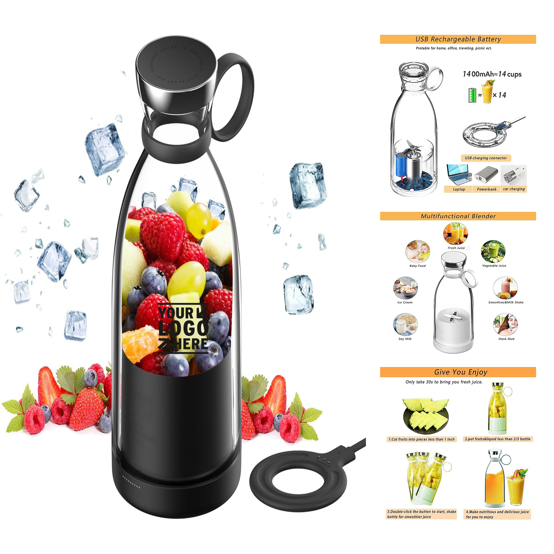 Rechargeable Portable Blender