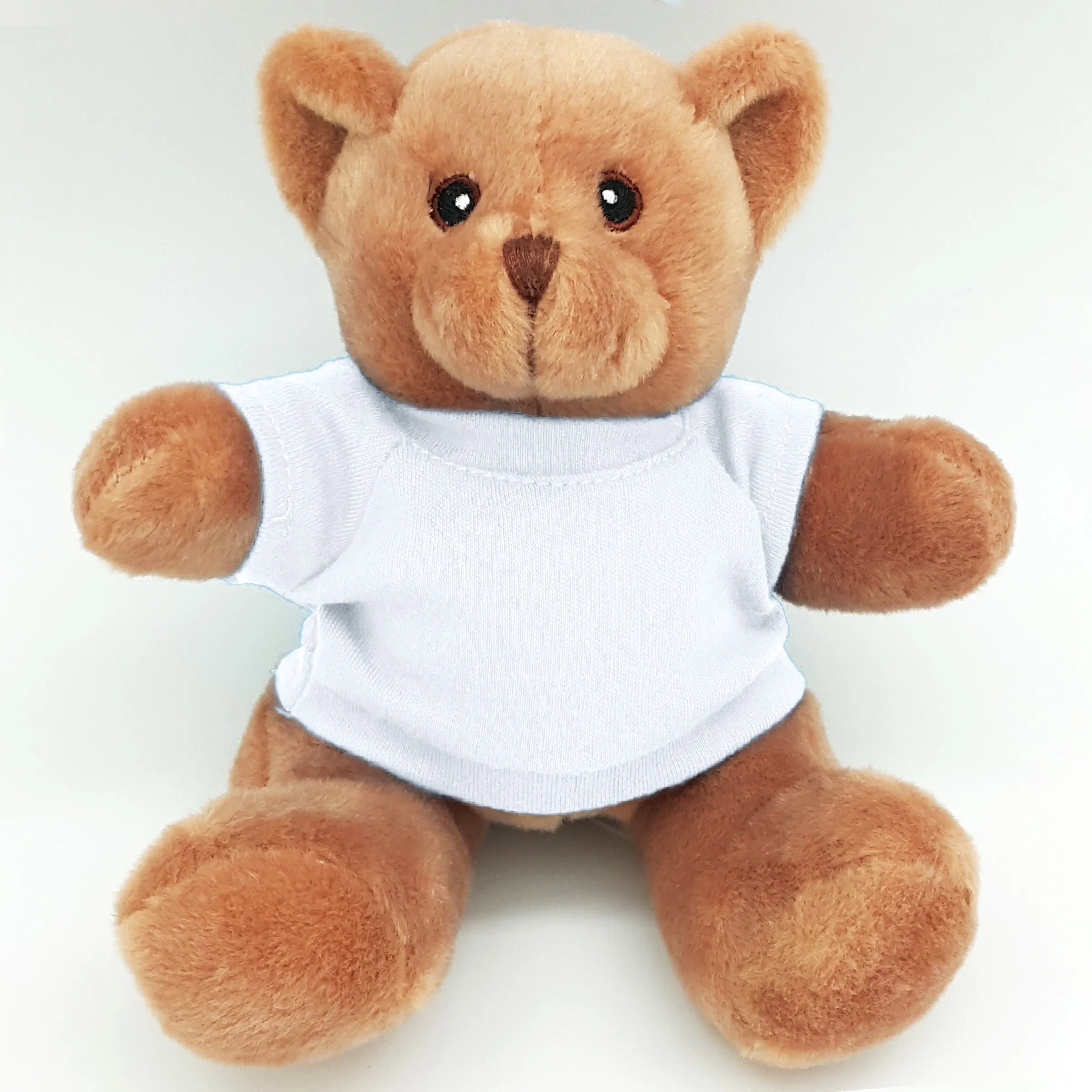 6" Beanie Brown Bear with Embroidered Eyes 9