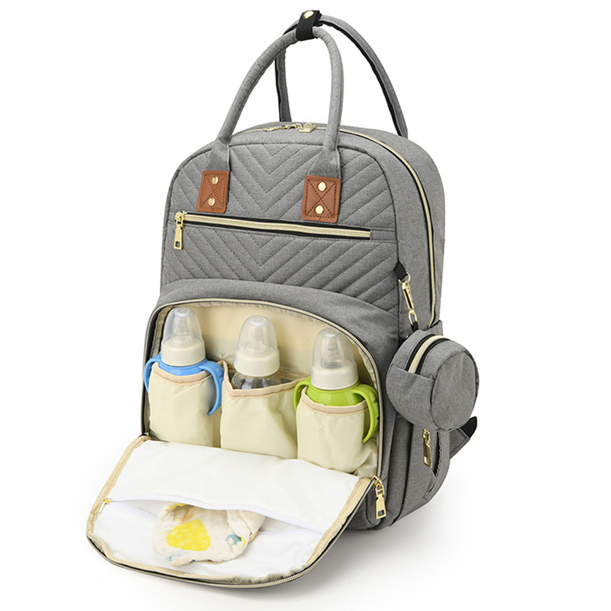 Nylon Cloth Multi-Functional Diaper Bag And Backpack ?C Ideal For Travel 3