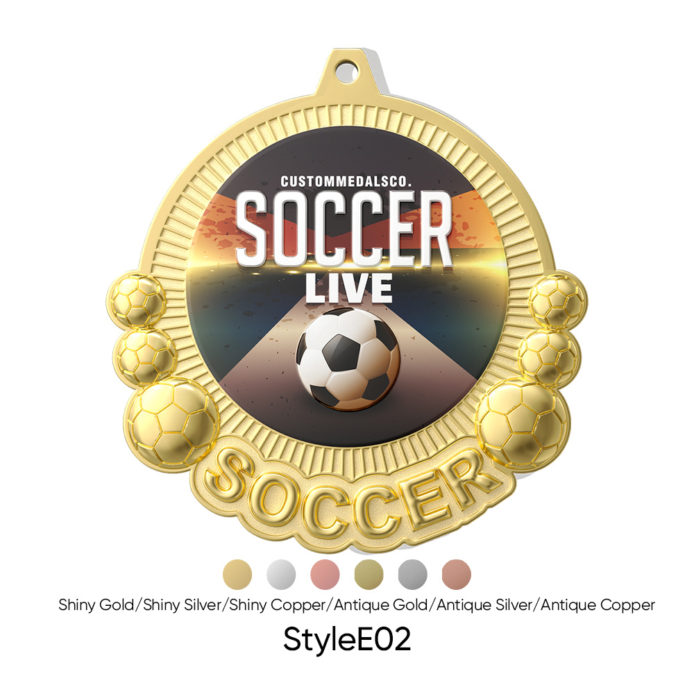 2" UV Printed Soccer Medals 21
