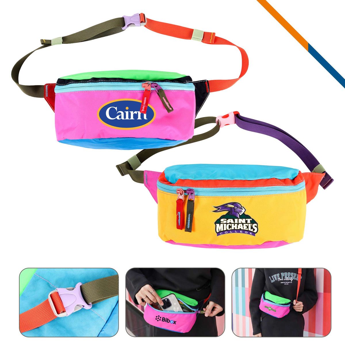 DailyZip Nylon Color Block Fanny Pack 3